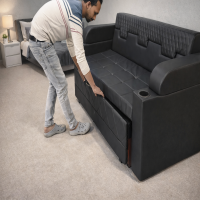 Luxury Black Sofa Cum Bed