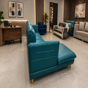 Ocean Teal Luxury L-Shape Sofa - Comfort Meets Elegance